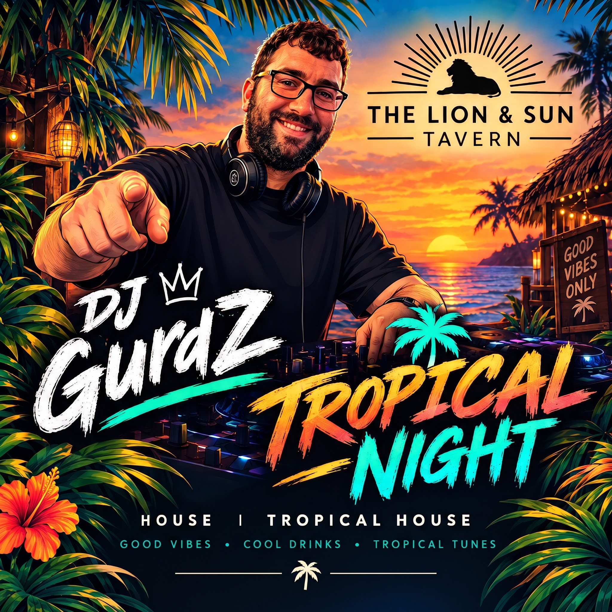 Event flyer for Tropical House/House
